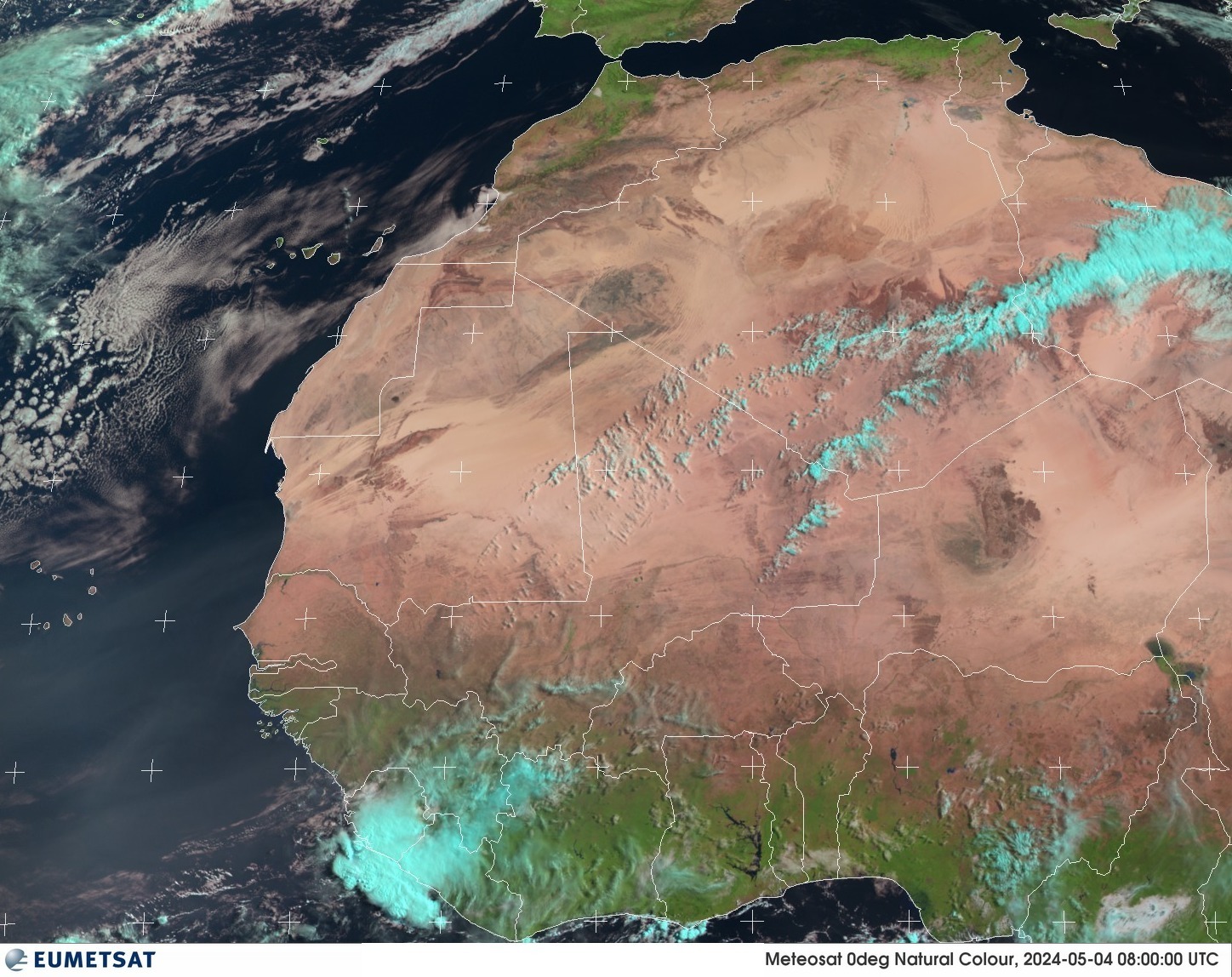 Satellitenbild Westafrika