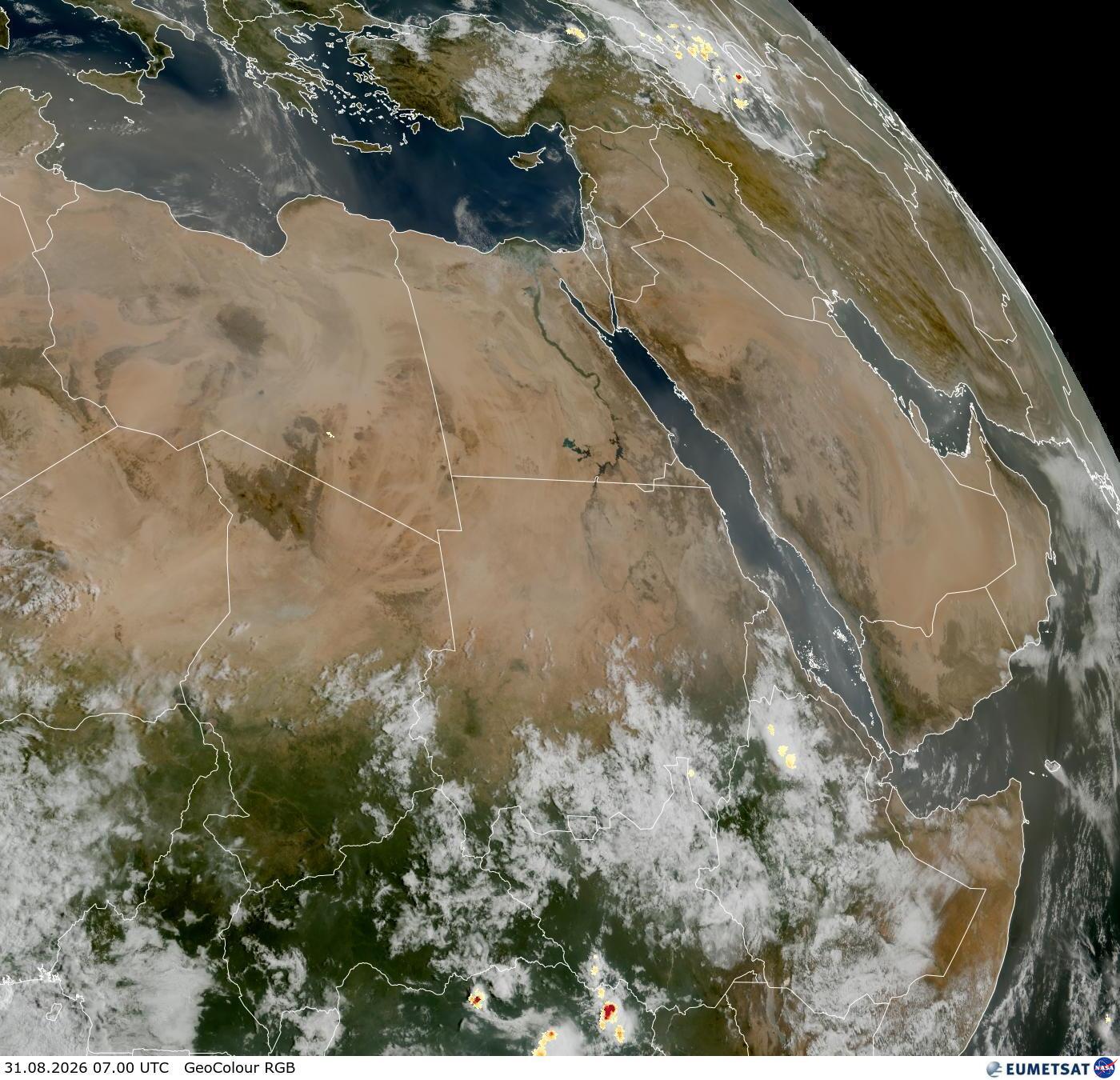 Satellitenbild Afrika Nordost Satellitenbild Afrika GeoColour