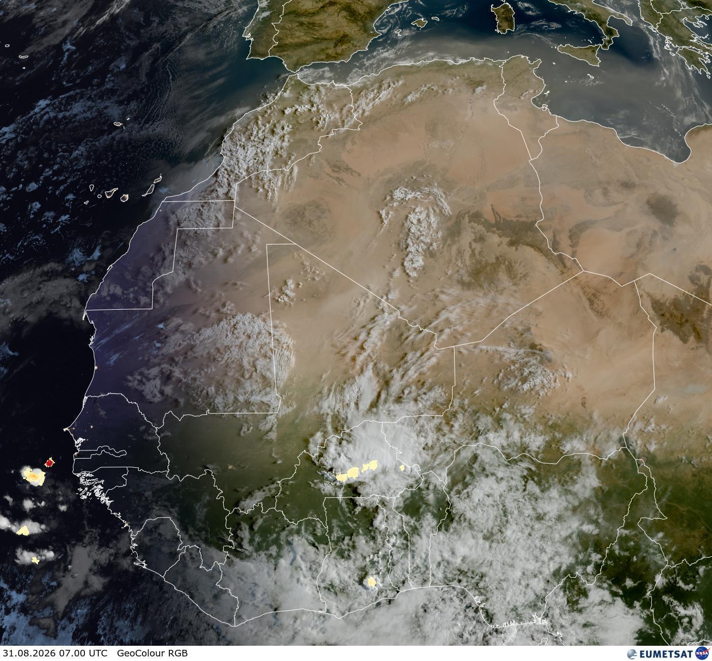 Satellitenbild Afrika Nordwest Satellitenbild Afrika GeoColour