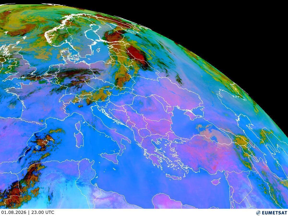 Satellitenbild Europa Satellitenbild Europa Staub