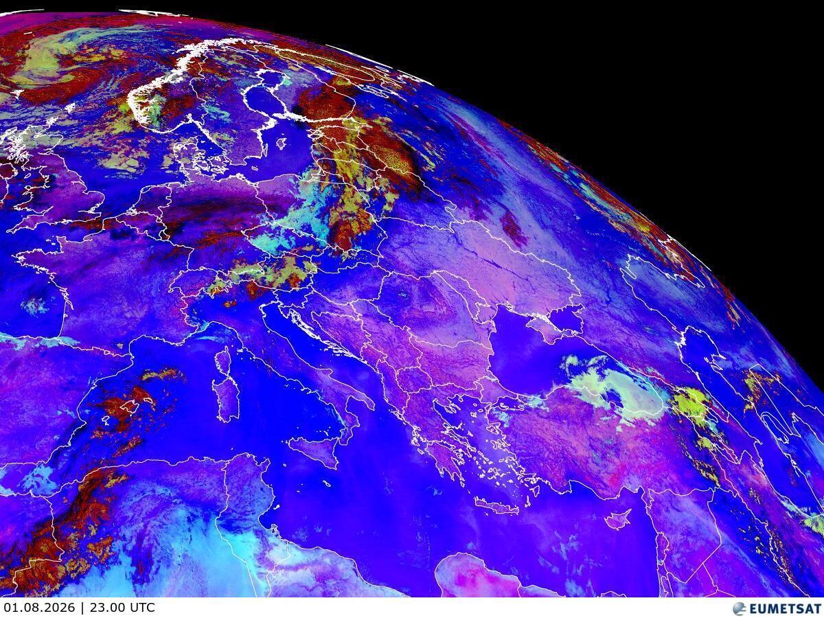 Satellitenbild Europa Satellitenbild Europa Nebel / tiefe Wolken