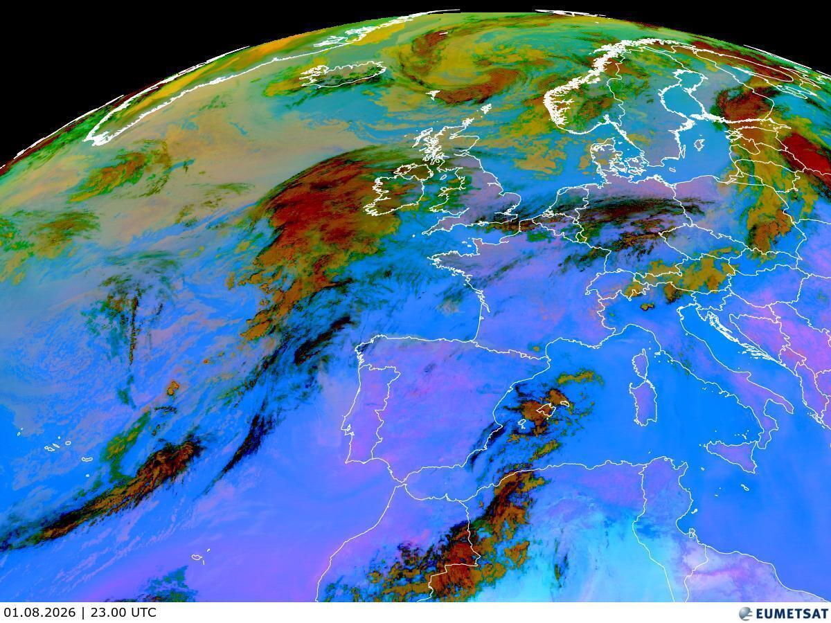 Satellitenbild Europa Satellitenbild Europa Staub