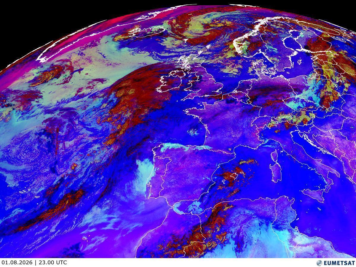 Satellitenbild Europa Satellitenbild Europa Nebel / tiefe Wolken